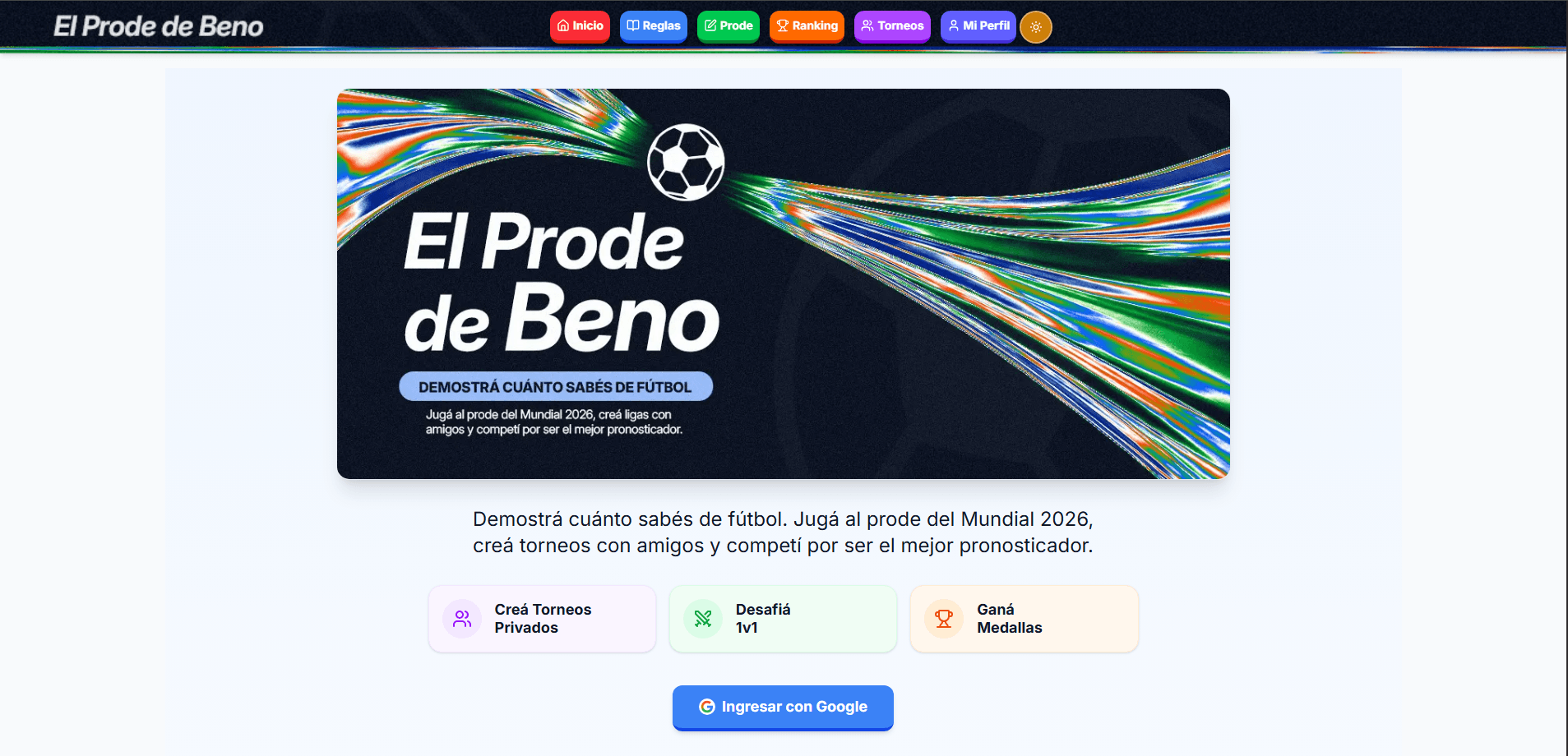 Inicio — jugá al prode del Mundial con cualquiera