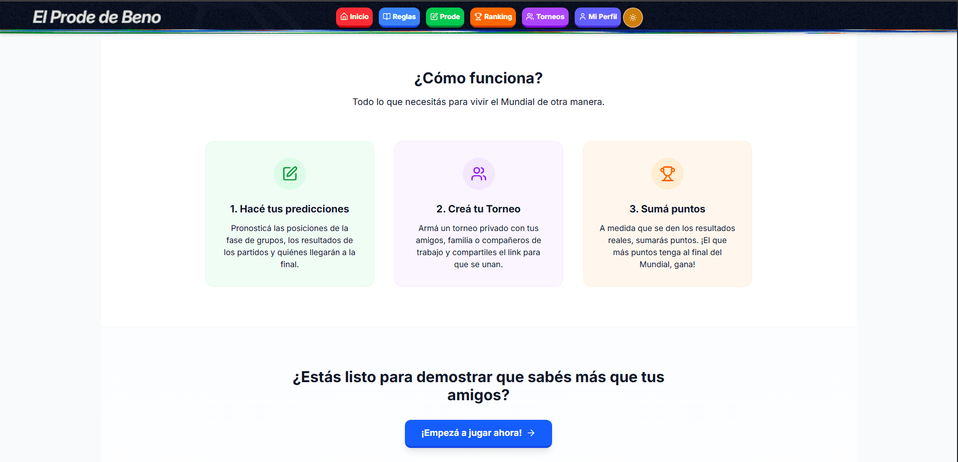 Cómo funciona — 3 pasos para empezar a jugar
