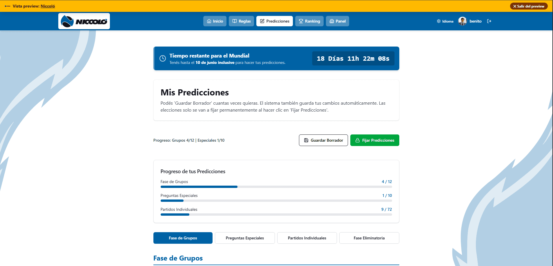 Predicciones con branding de empresa — cada instancia es única