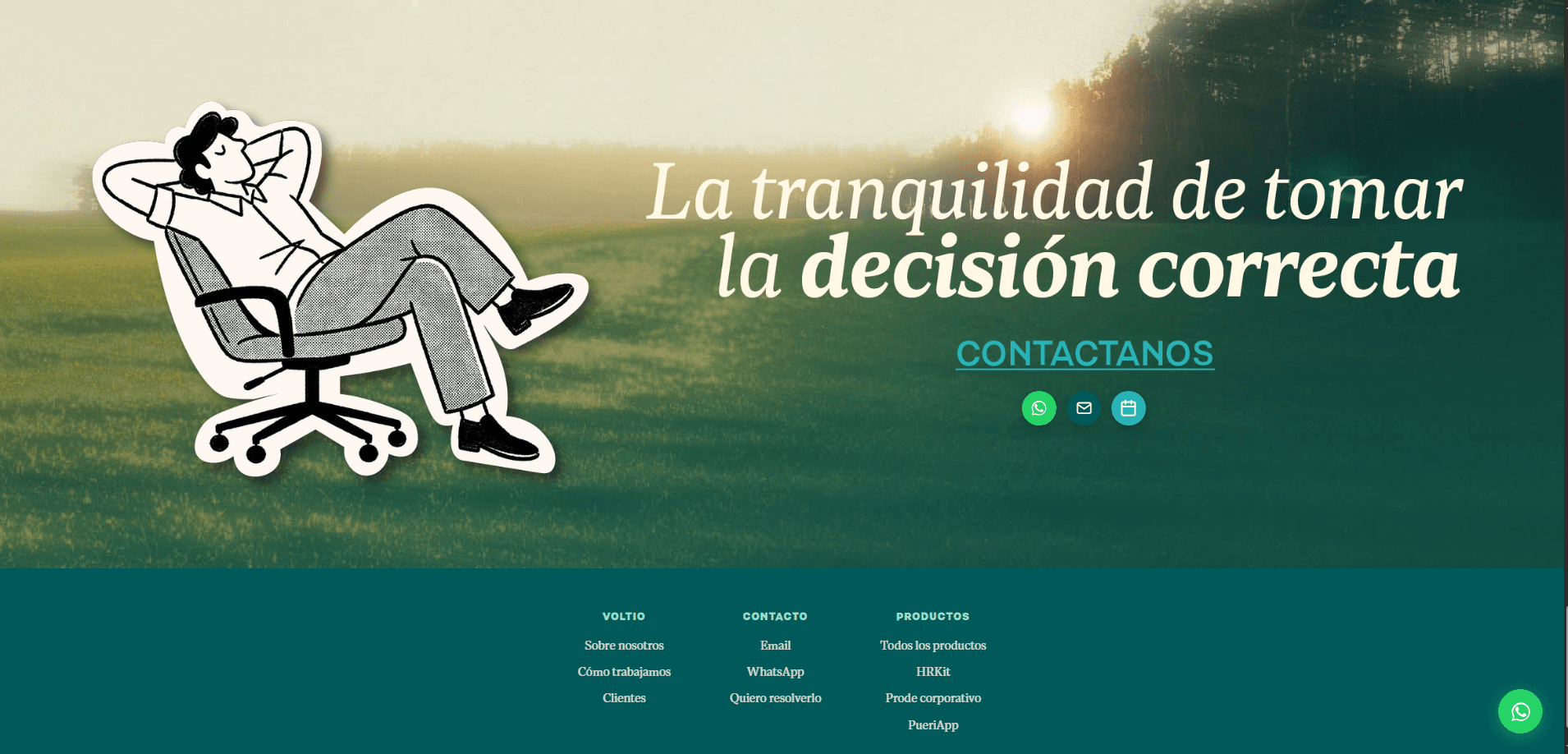 CTA final — conversión de visita a reunión
